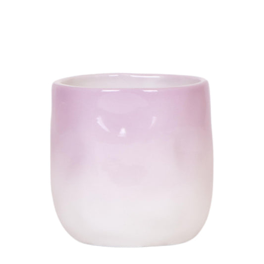 Gradience Übertopf Pink – Ø9cm – Glänzender Blumentopf mit sanftem Farbverlauf – Stilvolle Keramikoptik – Für kleine Zimmerpflanzen & Orchideen 