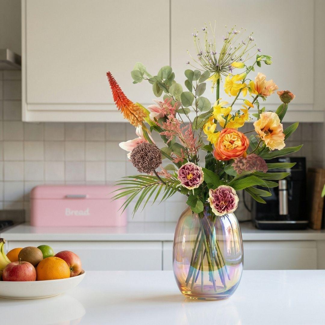 Kunstblumenstrauß - Tropical Chic Deluxe - Real Touch - 13 Stiele - ↑ 105 cm 