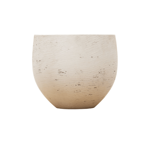 Topf Jumbo Orb Beige Gewaschen – XXS – Dekorativer Pflanztopf D53cm x H45cm – Zeitloser Look für große Zimmerpflanzen & Outdoor 