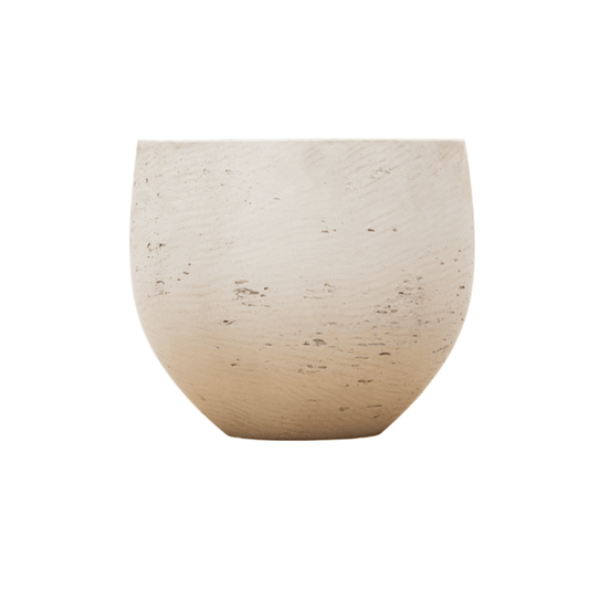 Topf Jumbo Orb Beige Gewaschen – XXS – Dekorativer Pflanztopf D53cm x H45cm – Zeitloser Look für große Zimmerpflanzen & Outdoor 