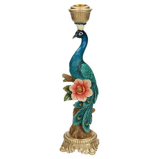 Kerzenständer Peacock Multi – Bunte Dekoration – 29 cm Höhe – Eleganter Kerzenhalter für Innen & Außen – Stilvolles Ambiente mit farbenfrohem Design 