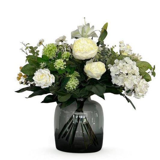 Kunstblumen - Blumenstrauß - Bouquet M - Weißer Traum - 60 cm 