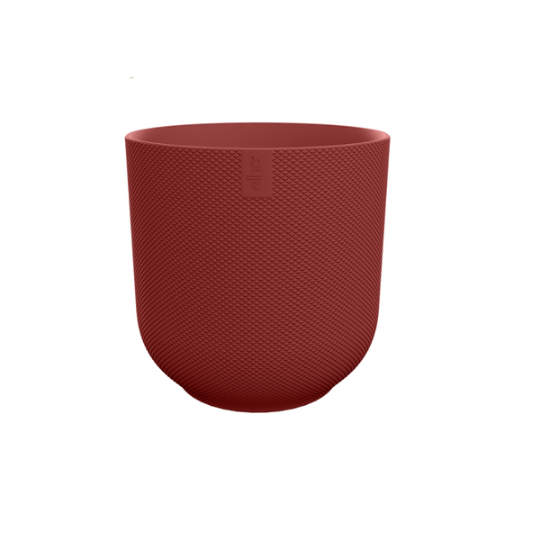 Jazz Pflanztopf Rot – D26 x H24 – Moderner Blumentopf für Innen & Außen – Eleganter runder Pflanzkübel – Dekorativer Übertopf für Zimmer- & Gartenpflanzen 
