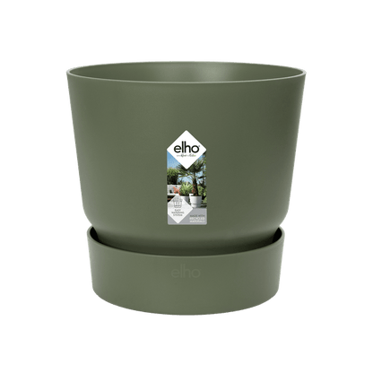 Greenville Pflanztopf Grün – D24 x H23 – Moderner Blumentopf für Innen & Außen – Stilvolles Pflanzgefäß – Eleganter Übertopf für Zimmerpflanzen & Garten 