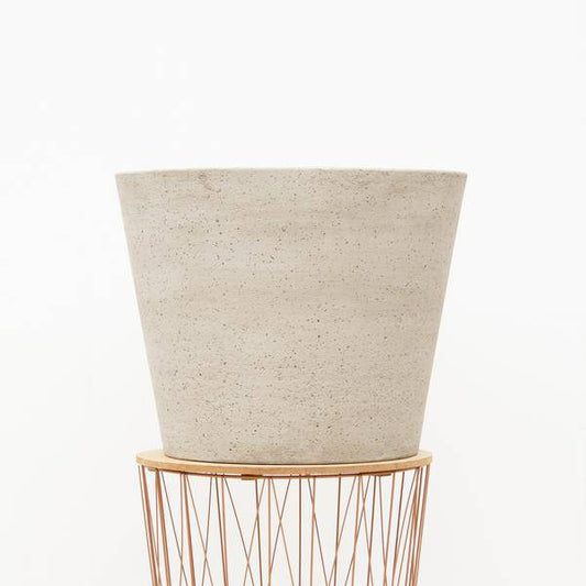 Eimer Topf Beige Washed – M – 50cm x 40cm – Moderner Pflanztopf in Natur-Optik – Für Zimmerpflanzen & Außenbereich – Dekorativ & zeitlos 