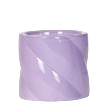 Candy Blumentopf Flieder Ø9cm – Dekorativer Keramiktopf in moderner runder Form – Pflanzentopf für Orchideen, Sukkulenten & Grünpflanzen – Stilvolle Blumendeko für Wohnzimmer, Küche & Büro 