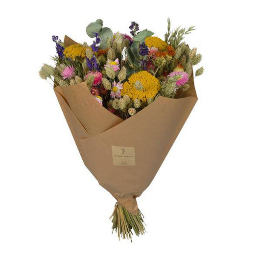 Getrocknete Blumen – Klassischer Blumenstrauß – Multi – 4 Sträuße – ↕60cm – Handgebunden & nachhaltig – Langlebige Trockenblumen Deko für Vase Tisch Geschenk 