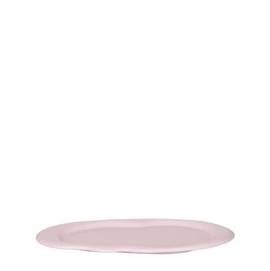 Wolkenteller Ovales Tablett Pink – 30x13cm – Dekotablett aus Metall – Modernes Pflanzentablett für Orchideen, Pflanzen & Wohnaccessoires – Stilvolle Deko für Wohnzimmer & Küche 