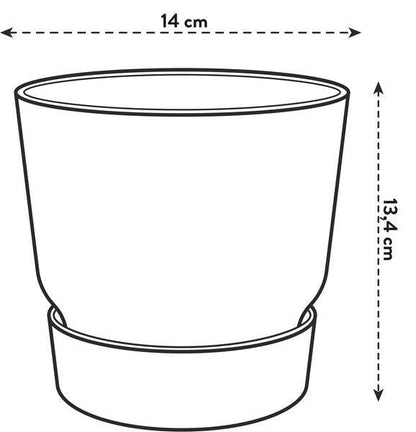 Blumentopf Greenville Rund Weiß – Ø14cm – Höhe 13cm – Moderner Pflanztopf für Zimmerpflanzen & Garten – Robust & nachhaltig – Indoor & Outdoor 