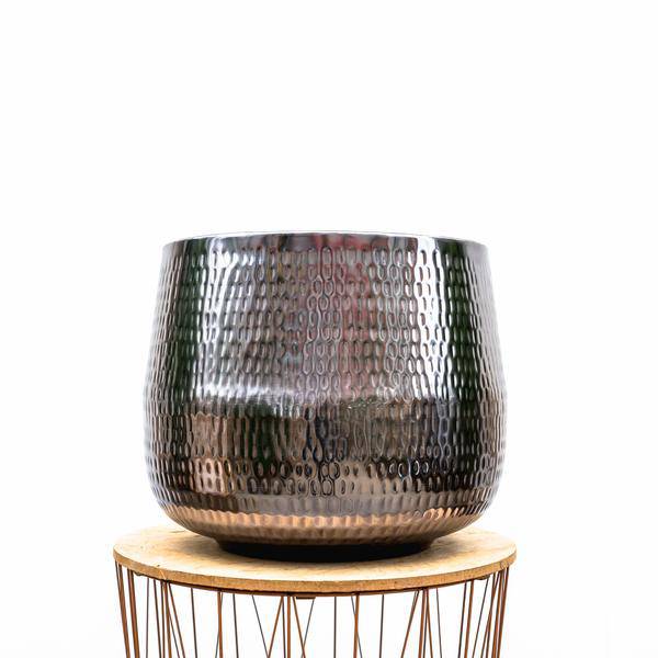 Pflanztopf Jenna Blei – Blumentopf 46x38cm – Moderner Pflanzkübel in Blei-Optik – XL Dekotopf für große Pflanzen – Stilvoll für Innen & Außen 
