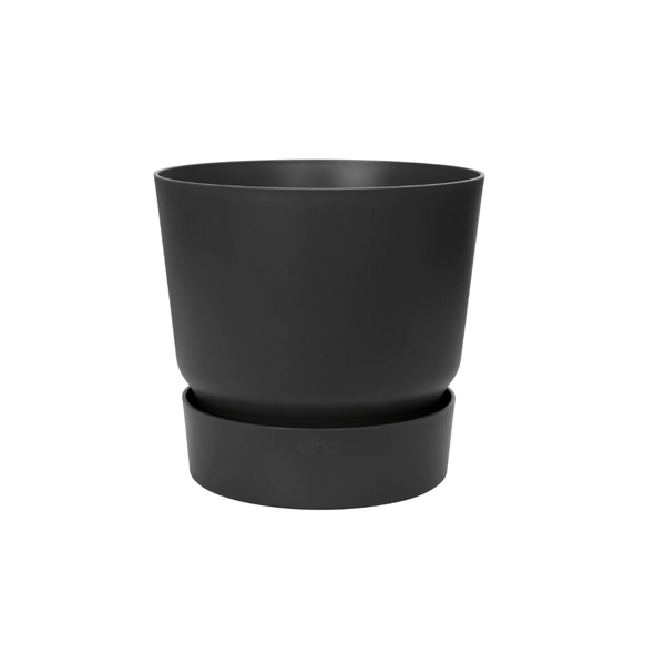 Greenville Pflanztopf Schwarz – D24 x H23 – Moderner Blumentopf für Innen & Außen – Stilvolles Pflanzgefäß – Dekorativer Übertopf für Zimmer- & Gartenpflanzen 