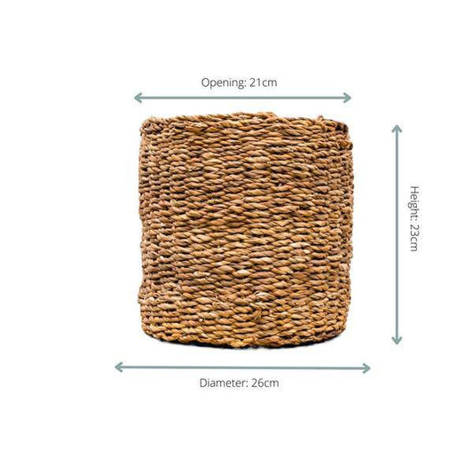 Korb Ido – 26cmx33cm – Moderner Aufbewahrungskorb – Vielseitig & Robust – Für Pflanzen, Haushalt & Dekoration – Naturmaterialien 
