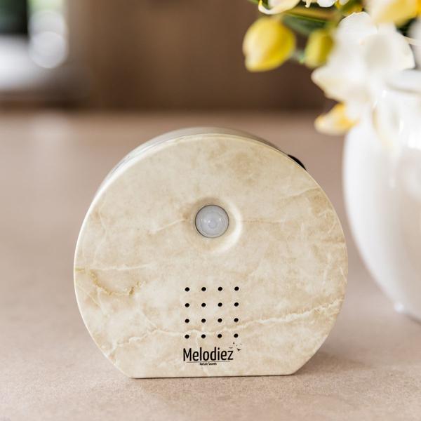 Melodiez Spieluhr Naturstein – Melody Nature Box – Klangbox mit Bewegungsmelder – Vogelgesang, Meeresrauschen & Dschungelklänge – Entspannung & Geschenkidee 