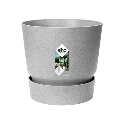 Greenville Pflanztopf Grau – D39 x H37 – Moderner Blumentopf für Innen & Außen – Stilvolles Pflanzgefäß – Eleganter Übertopf für große Zimmer- & Gartenpflanzen 