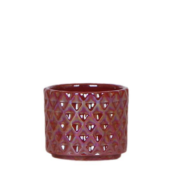 Diamant Perle Dekotopf - Rot - Ø6cm 