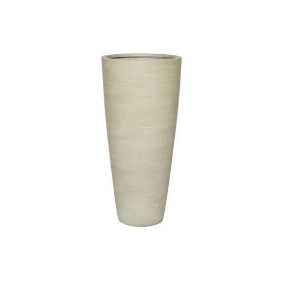 Topf Dax Beige Washed – L – Hoher Pflanzkübel D37cm x H80cm – Zeitlos & modern – Für große Pflanzen – Indoor & Outdoor geeignet 
