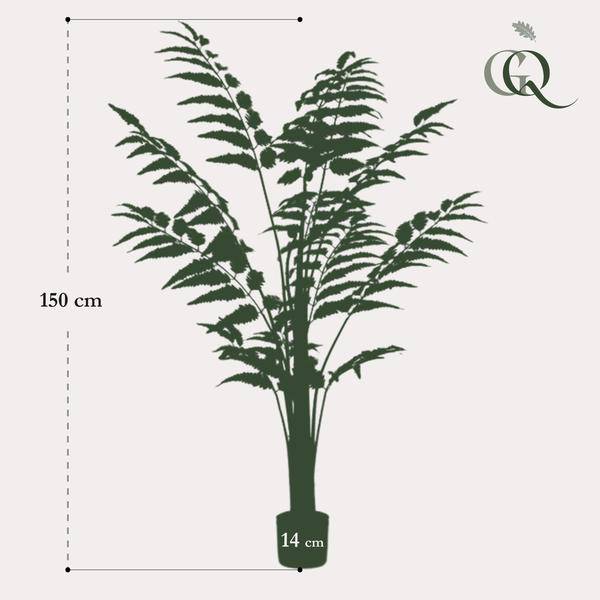 Kunstpflanze - Rumohra Adiantiformis - Lederfarn - 150 cm 