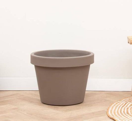 Topf Lira Tortora – Ø75cm x 68cm hoch – Moderner Pflanztopf in elegantem Tortora – Robust & vielseitig für Garten & Innenbereich 