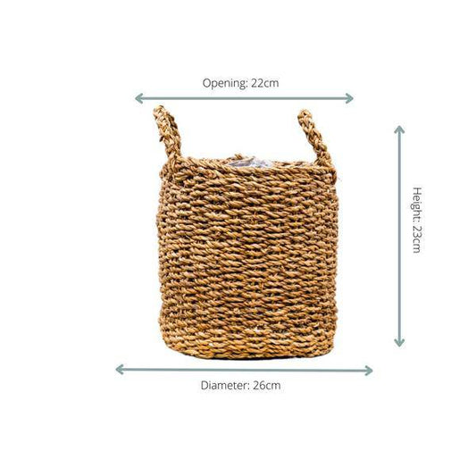 Korb Bube – 26cmx23cm - Stilvoller Übertopf für Zimmerpflanzen 