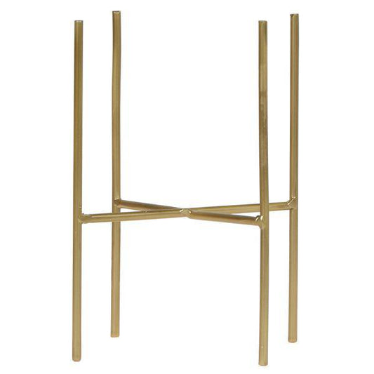 Goldener Metall-Pflanzenständer Ø12cm – Moderner Pflanzenhalter – Verstellbare Erhöhung 7,5cm/11cm – Edle Deko für Zimmerpflanzen 