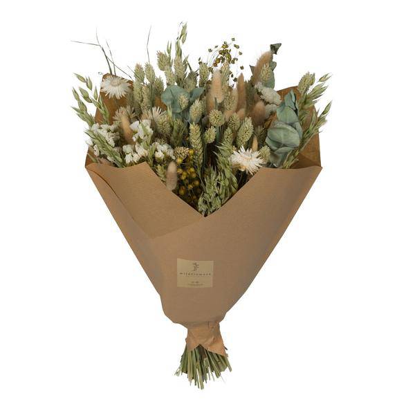 Getrocknete Blumen – Klassischer Blumenstrauß – Natürlich – ↕60cm – Dekoratives Trockenblumenarrangement in Rosa Gelb Weiß – Langlebig & pflegeleicht – Geschenk & Deko für Wohnzimmer Schlafzimmer Büro 