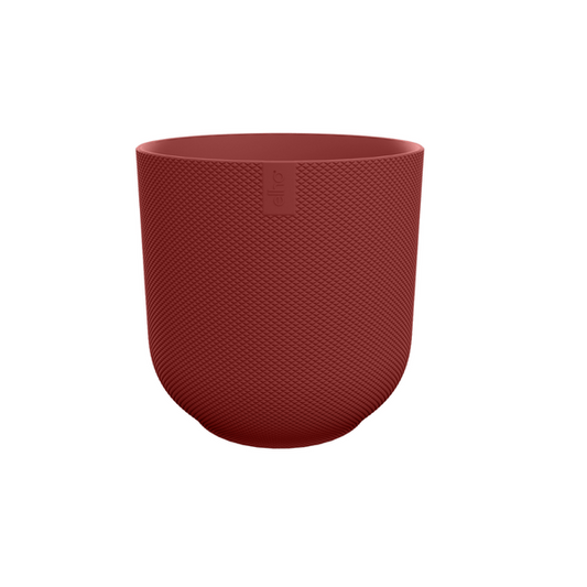 Jazz Pflanztopf Rot – D19 x H18 – Moderner Blumentopf für Innen & Außen – Eleganter runder Pflanzkübel – Dekorativer Übertopf für Zimmer- & Gartenpflanzen 