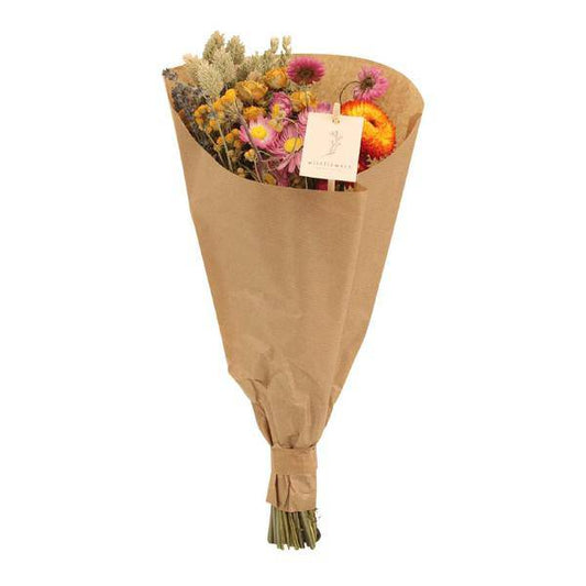 Trockenblumen - Blumenstrauß - Field Bouquet Multi - Trockener Blumenstrauß - 35cm - Ø15cm - 12 Stück 