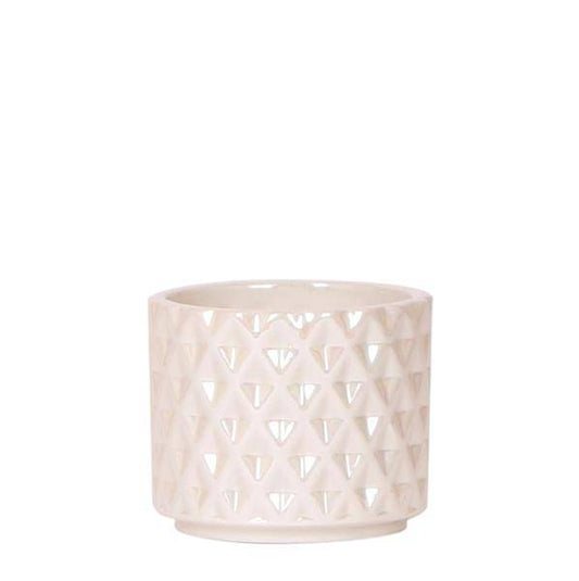 Diamant Perle Dekotopf - Travertin - Ø6cm 
