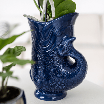 Fisch Topf - Blau - Ø9cm 